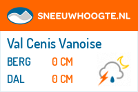 Sneeuwhoogte Val Cenis Vanoise